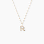 Pendentif Lettre R Or Jaune Oxyde - Pendentifs Famille | Histoire d&rsquo;Or