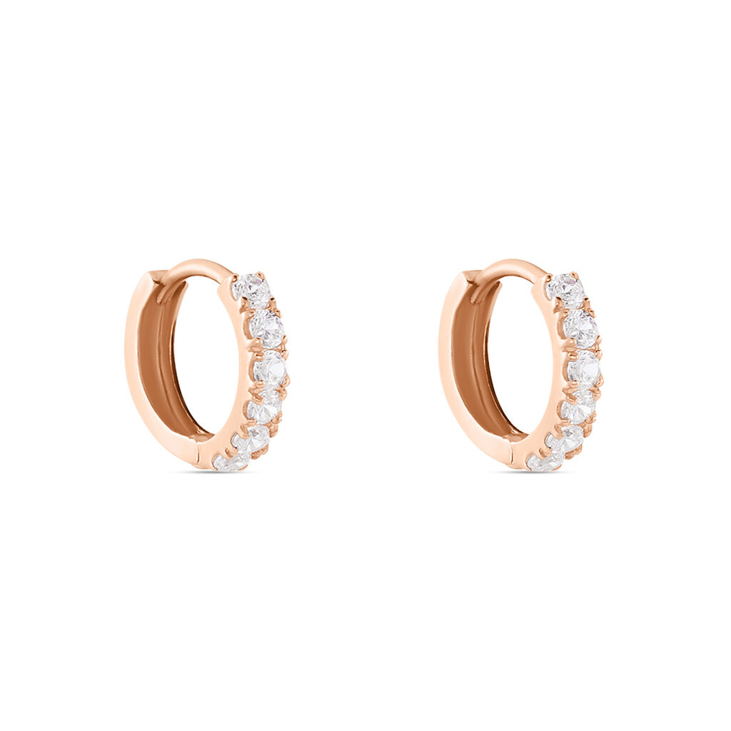 Créoles Or Rose Andgelina Oxyde - Boucles d'oreilles créoles Femme | Histoire d’Or