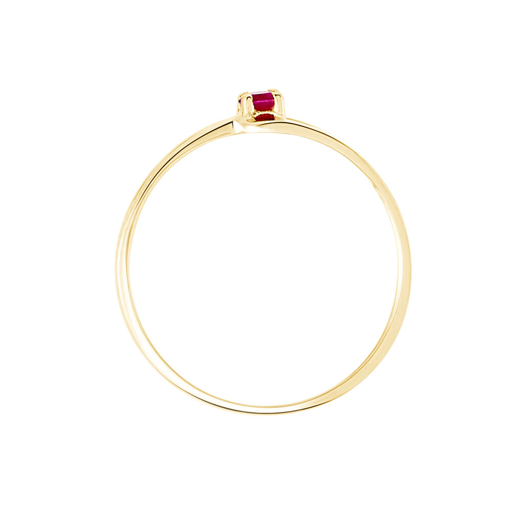 Bague Nesryne Or Jaune Rubis - Bagues solitaires Femme | Histoire d’Or