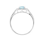 Bague Adrienna Or Blanc Topaze Oxyde De Zirconium - Bagues solitaires Femme | Histoire d&rsquo;Or