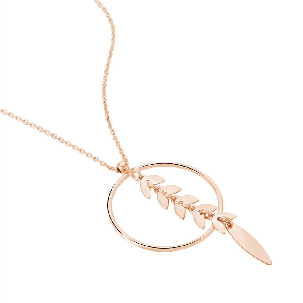 Collier Auxanne Argent Rose - Colliers Plume Femme | Histoire d’Or