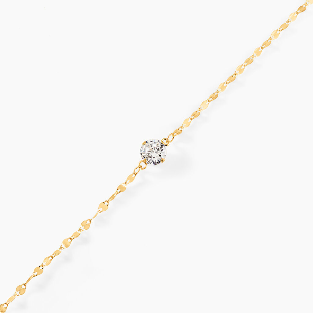 Bracelet Or Jaune Luminae Oxyde De Zirconium - Bracelets Femme | Histoire d&rsquo;Or