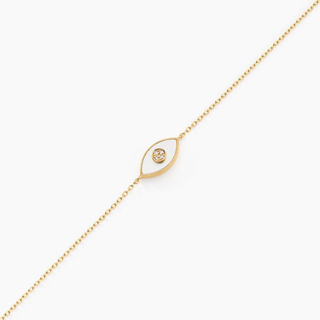 Bracelet Matiasma Or Jaune Nacre Diamant - Bracelets Femme | Histoire d&rsquo;Or