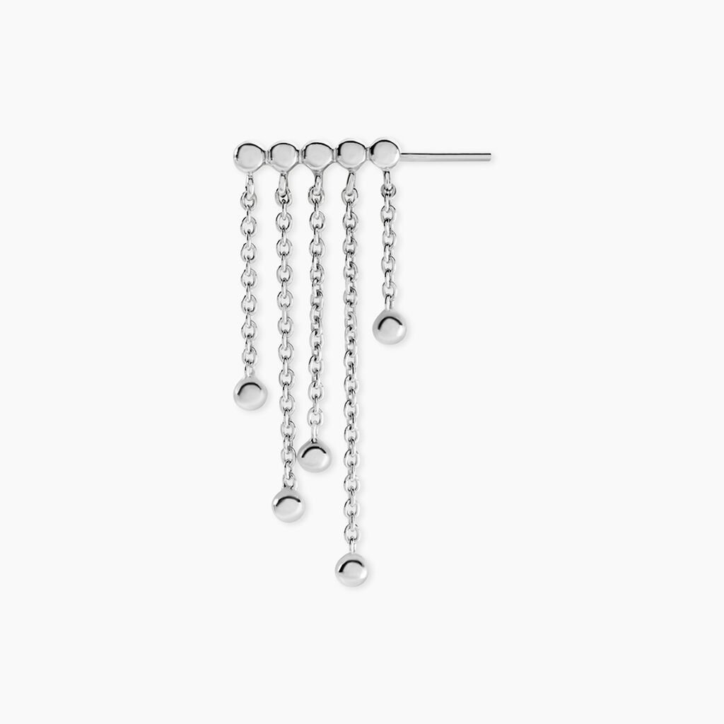 Bijou D'oreille Unitaire Fancy Argent Blanc - Boucles d'oreilles fantaisie Femme | Histoire d’Or
