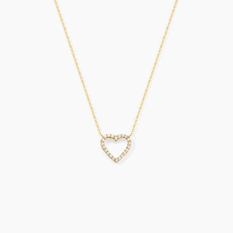 Collier Or Jaune Ansel Oxyde De Zirconium - Colliers Femme | Histoire d&rsquo;Or