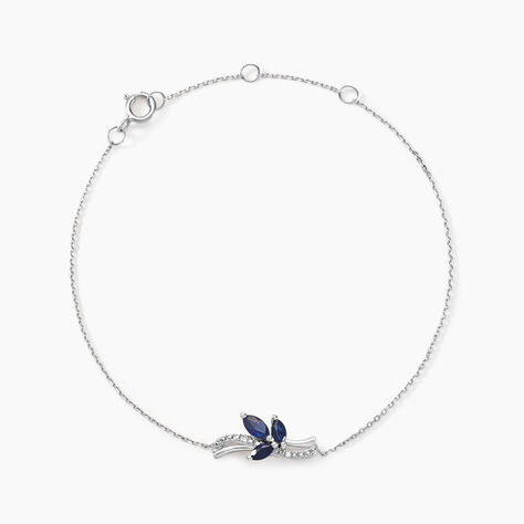 Bracelet Angie Or Blanc Saphir Diamant - Bracelets Femme | Histoire d’Or