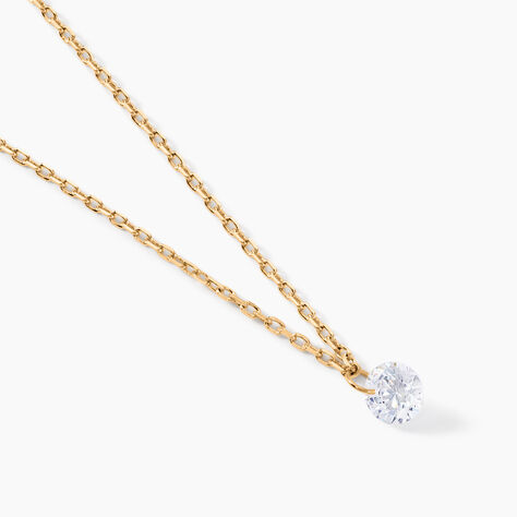 Collier Delma Plaqu&eacute; Or Jaune Oxyde De Zirconium - Colliers fantaisie Femme | Histoire d&rsquo;Or