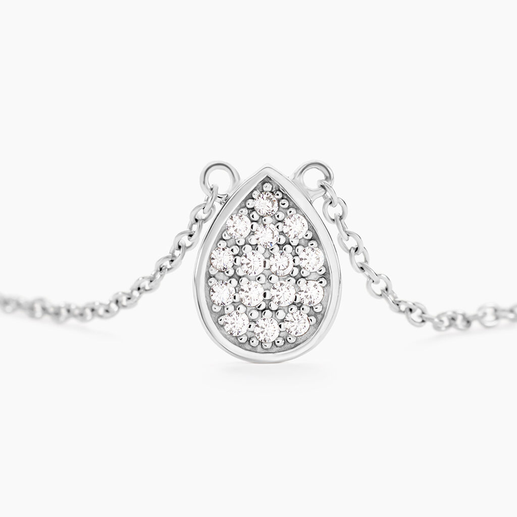Collier Argent Tricoria Oxydes De Zirconium - Colliers fantaisie Femme | Histoire d&rsquo;Or