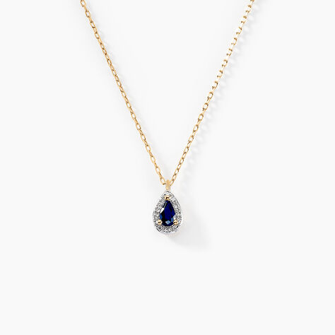 Collier Pluie D'Eclat Or Jaune Saphir Diamant - Colliers Femme | Histoire d&rsquo;Or