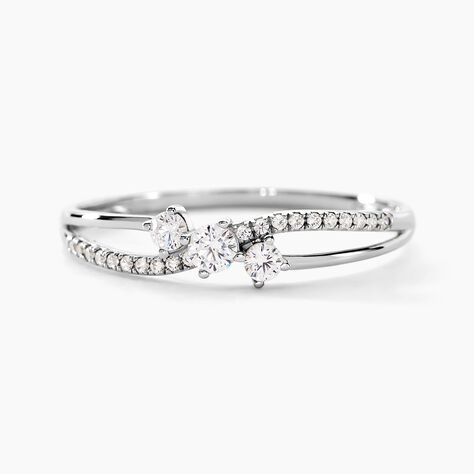 Bague Edwige Or Blanc Oxyde De Zirconium - Bagues solitaires Femme | Histoire d’Or