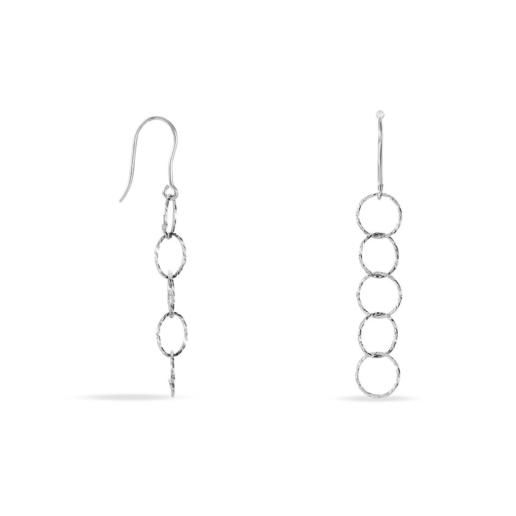 Boucles D'oreilles Pendantes Bulle Argent Blanc - Boucles d'oreilles fantaisie Femme | Histoire d’Or