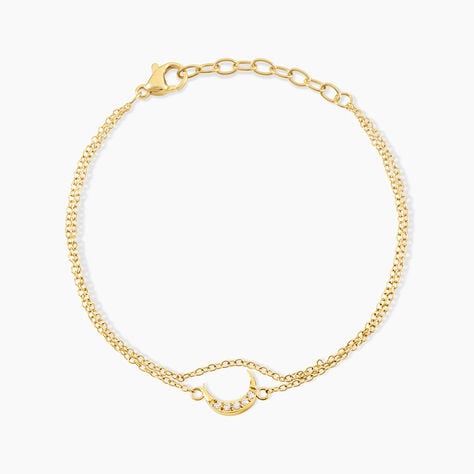 Bracelet Aurore Acier Dor&eacute; Oxyde De Zirconium - Bracelets Femme | Histoire d&rsquo;Or