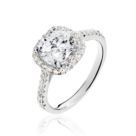 Bague Solitaire Soa Argent Blanc Oxyde De Zirconium - Bagues solitaires Femme | Histoire d’Or