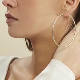 Créoles Ada Lisse Plaqué Or Jaune - Boucles d'oreilles créoles Femme | Histoire d’Or