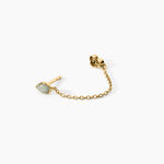 Boucles D'Oreilles Pendantes Ondee Argent Dor&eacute; A L'Or 750/1000 Amazonite - Boucles d'oreilles pendantes Femme | Histoire d&rsquo;Or