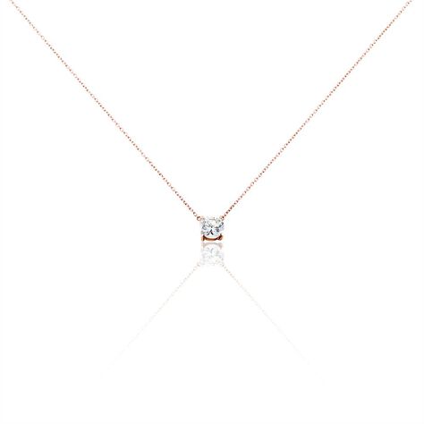 Collier Ponama Or Rose Oxyde De Zirconium - Colliers Femme | Histoire d’Or