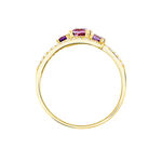 Bague Chloe Or Jaune Amethyste Et Oxyde De Zirconium - Bagues solitaires Femme | Histoire d&rsquo;Or
