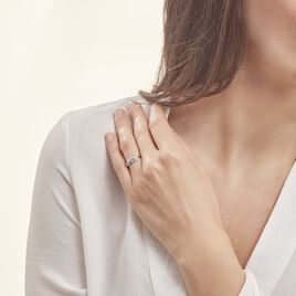 Bague Jade Argent Blanc Oxyde De Zirconium - Bagues avec pierre Femme | Histoire d’Or