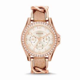 Montre Fossil Riley Beige - Montres Femme | Histoire d’Or