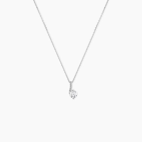 Collier Olly Or Blanc Oxyde De Zirconium - Colliers Femme | Histoire d&rsquo;Or
