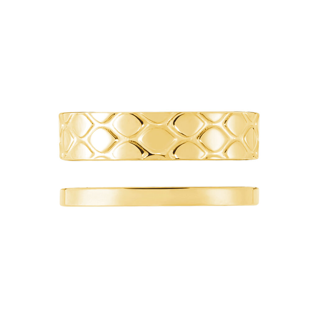 Bague Ajustable Abram Acier Doré -  Femme | Histoire d’Or