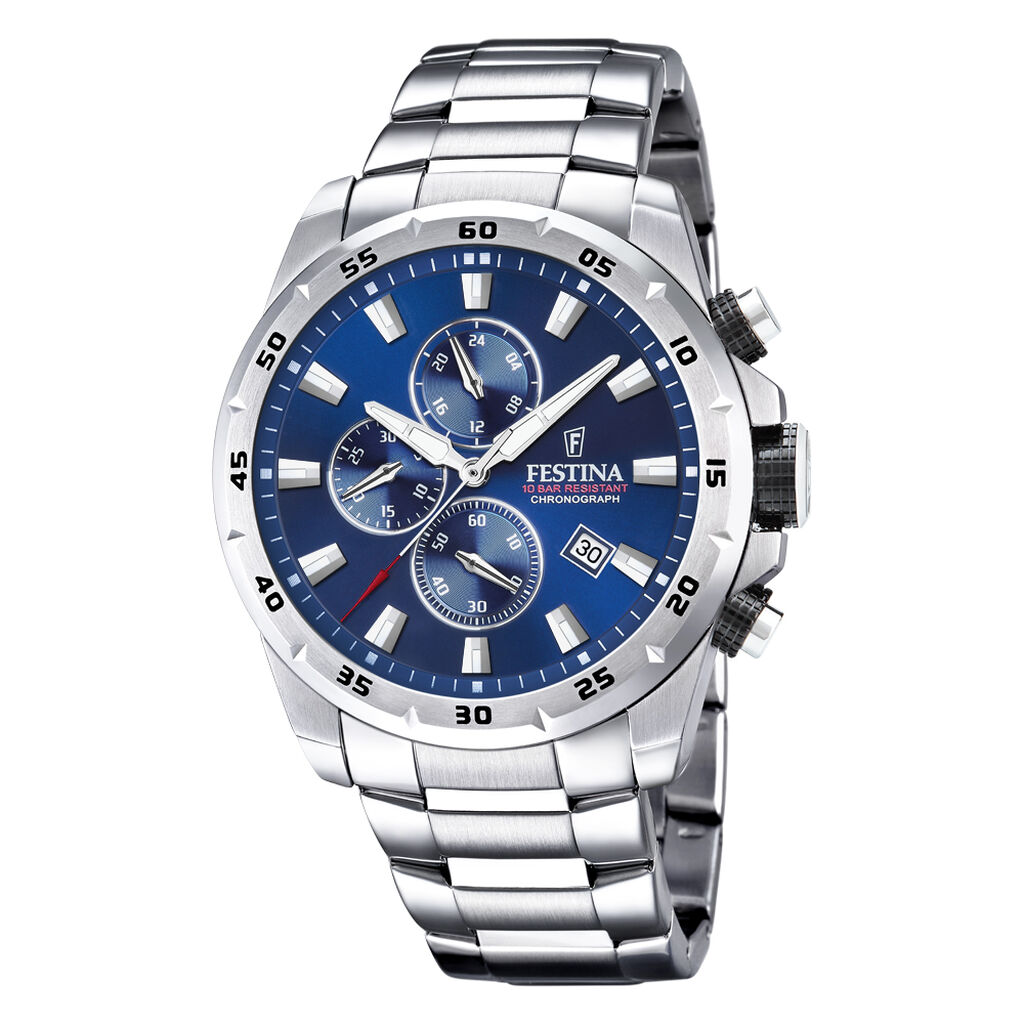 Montre Festina Chrono Sport Bleu - Montres Homme | Histoire d’Or