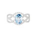 Bague Tina Or Blanc Topaze Et Oxyde De Zirconium - Bagues solitaires Femme | Histoire d’Or