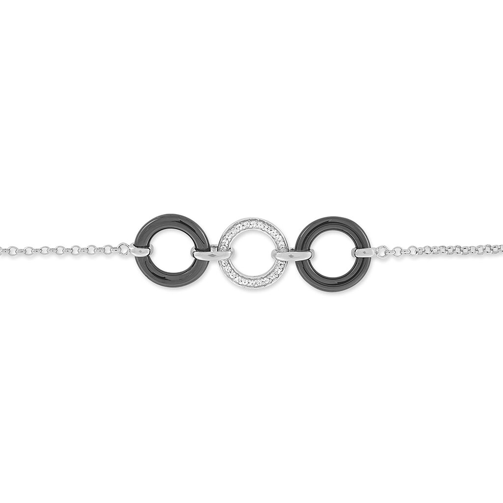 Bracelet Magalie Argent Blanc Céramique Et Oxyde De Zirconium - Bracelets Femme | Histoire d’Or