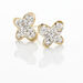Boucles D'oreilles Puces Or Jaune Cercis Strass - Clous d'oreilles Famille | Histoire d’Or