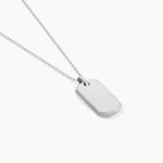 Collier Eutrope Acier Blanc - Bijoux sans pierre Homme | Histoire d&rsquo;Or