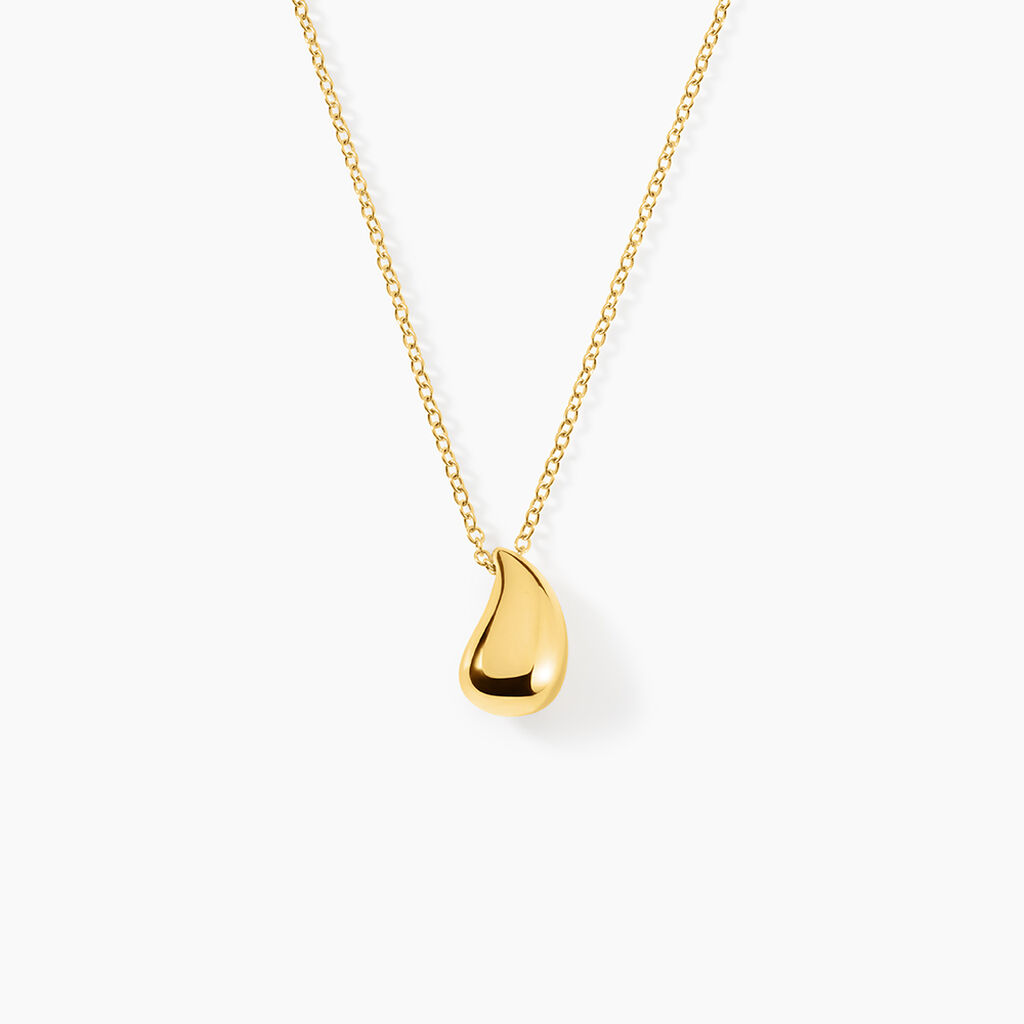 Collier Sibille Acier Jaune - Bijoux sans pierre Femme | Histoire d&rsquo;Or