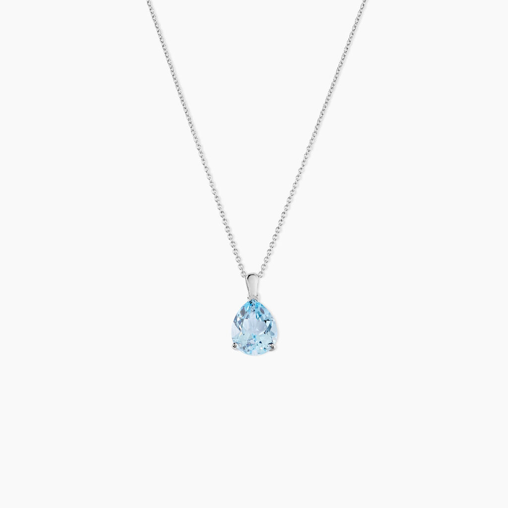 Collier Anesa Or Blanc Topaze - Colliers Femme | Histoire d&rsquo;Or