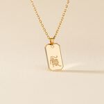 Collier Plaqu&eacute; Or Quintien - Colliers Zodiaque Homme | Histoire d&rsquo;Or