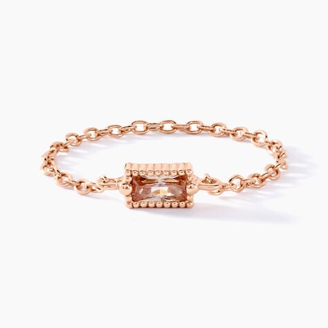 Bague Aselya Argent Rose Oxyde De Zirconium - Bagues solitaires Femme | Histoire d’Or