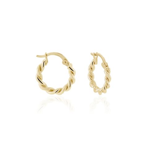 Créoles Plaqué Or Jaune Isaiah - Boucles d'oreilles créoles Femme | Histoire d’Or