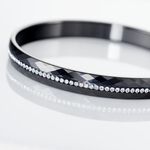 Bracelet Jonc Lola Cera Ceramique Noir Strass Et C&eacute;ramique - Bracelets joncs Femme | Histoire d&rsquo;Or