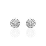 Boucles D'oreilles Puces Verane Argent Blanc Oxyde De Zirconium - Boucles d'oreilles fantaisie Femme | Histoire d&rsquo;Or