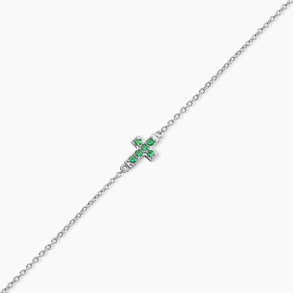 Bracelet Georgie Argent Blanc Oxyde De Zirconium - Bracelets Femme | Histoire d&rsquo;Or