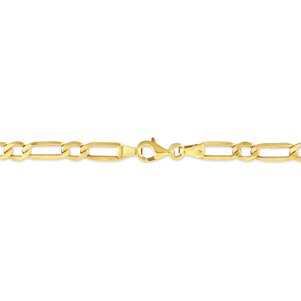 Bracelet Or Jaune Maille Alternée 1/3 - Bracelets chaîne Femme | Histoire d’Or
