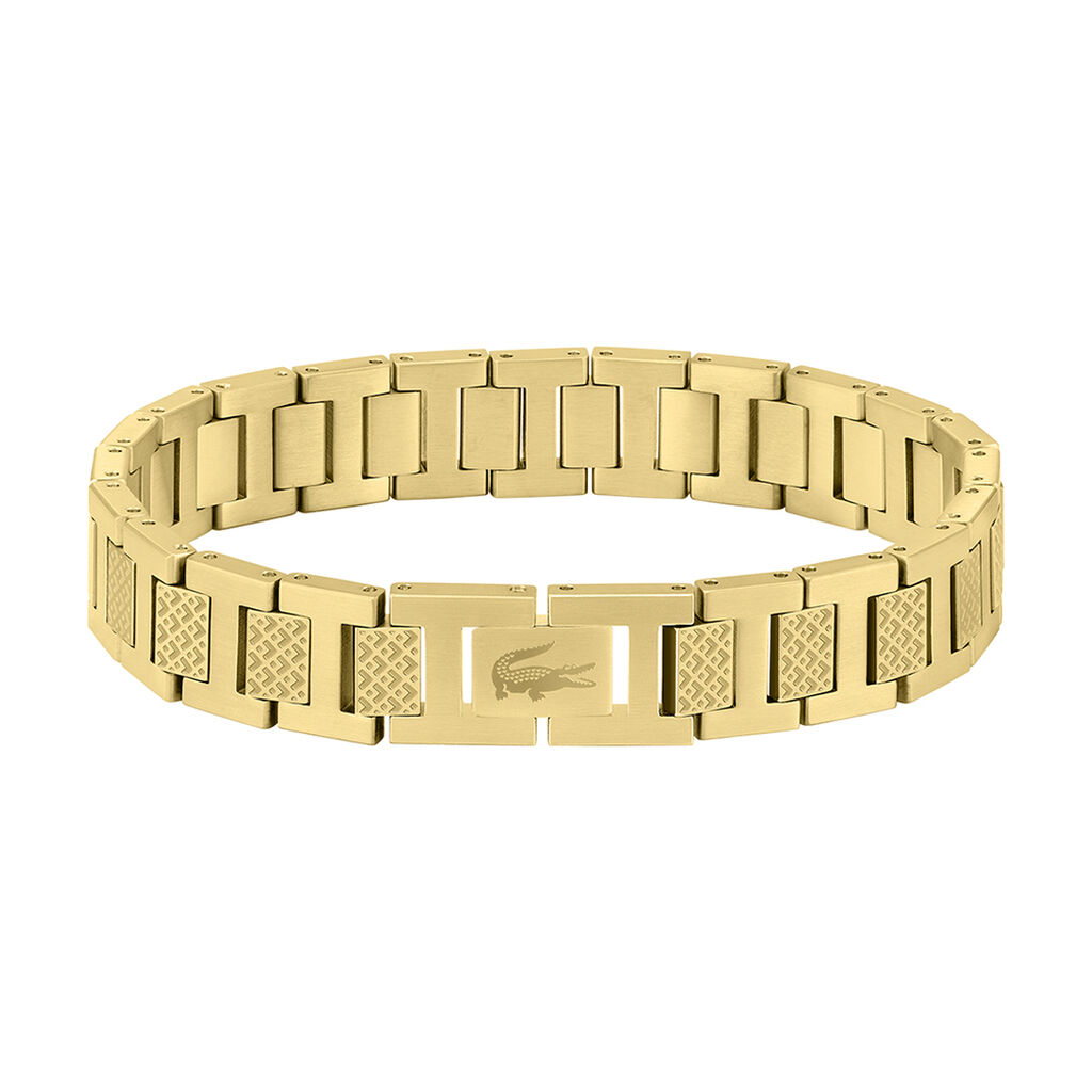 Bracelet Lacoste Metropole Acier Jaune - Bijoux Homme | Histoire d’Or