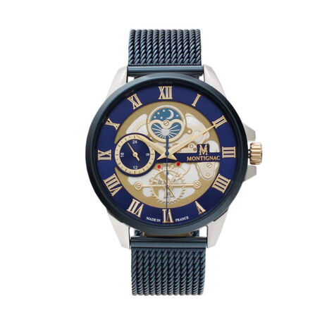 Montre Montignac Round Bleu - Montres Homme | Histoire d’Or