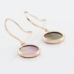 Boucles D'oreilles Pendantes Joana Or Rose Nacre - Boucles d'oreilles pendantes Femme | Histoire d&rsquo;Or