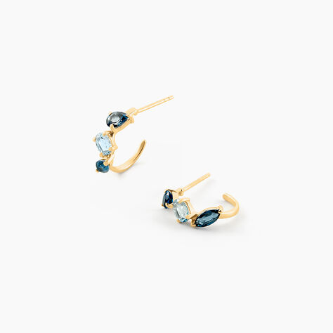 Cr&eacute;oles Printemps Pr&eacute;cieux Or Jaune Topaze - Boucles d'oreilles cr&eacute;oles Femme | Histoire d&rsquo;Or