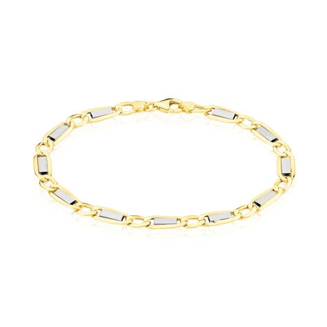 Bracelet Danae Plaquette Or Bicolore - Bracelets chaîne Homme | Histoire d’Or