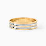 Alliance Aharon Or Bicolore - Alliances Unisex | Histoire d&rsquo;Or