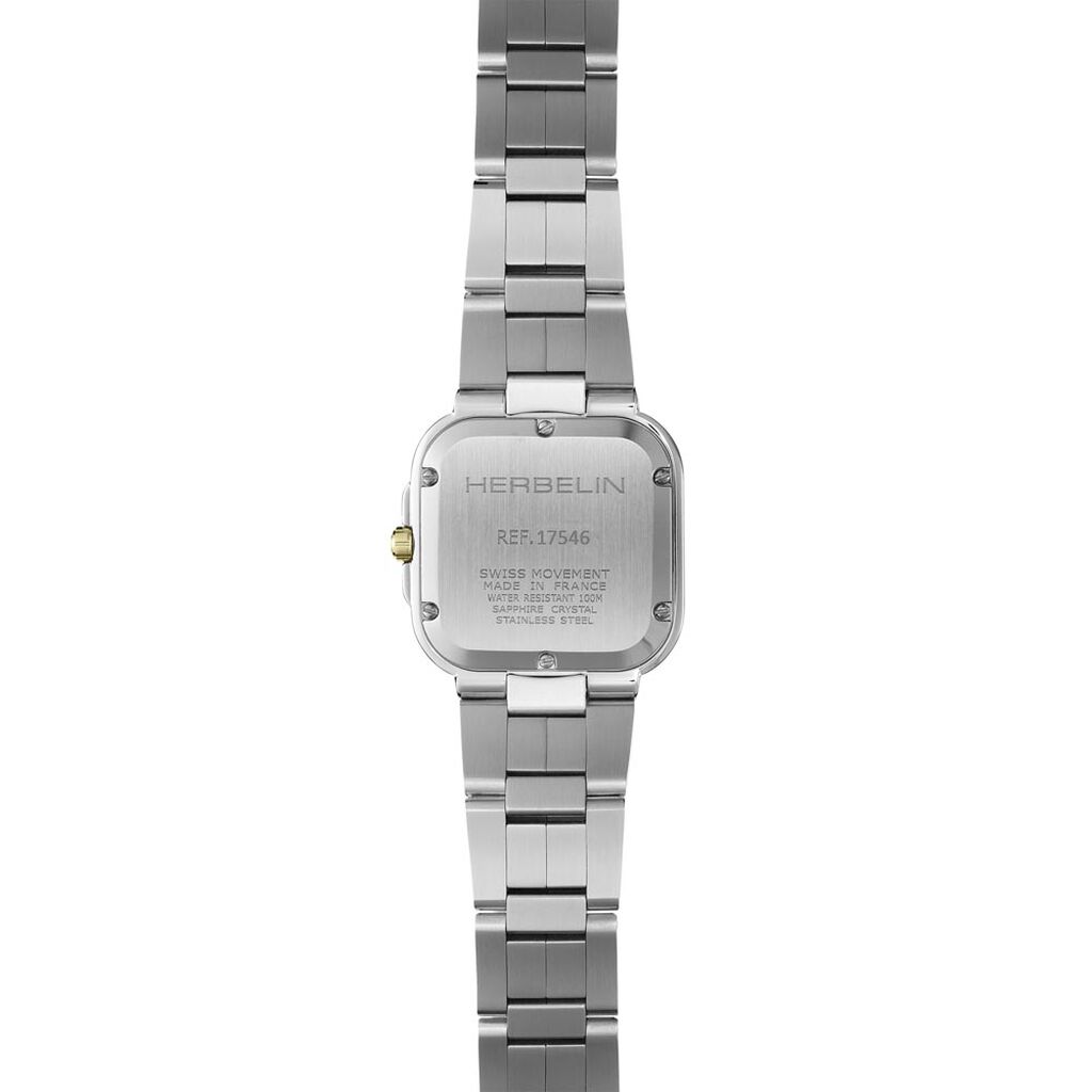 Montre Herbelin Cap Camarat Square Nacre Blanche - Id&eacute;es cadeaux Femme | Histoire d&rsquo;Or