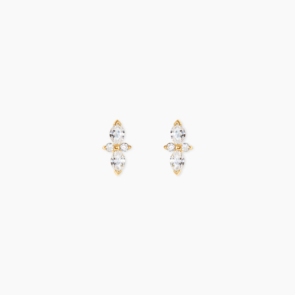 Bijoux D'Oreilles Saint Or Jaune Diamant Synth&eacute;tique - Ear cuffs Femme | Histoire d&rsquo;Or