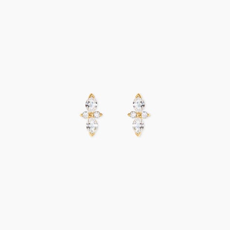 Bijoux D'Oreilles Saint Or Jaune Diamant Synth&eacute;tique - Ear cuffs Femme | Histoire d&rsquo;Or