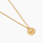 Collier Nacrea Argent Dor&eacute; A L'Or 750/1000 Oxyde De Zirconium - Colliers Femme | Histoire d&rsquo;Or