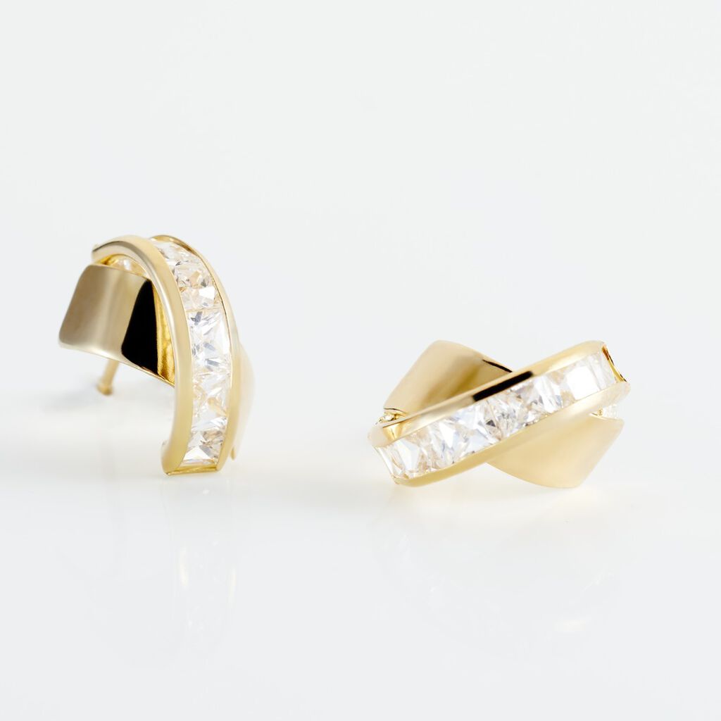Demi Créoles Griselidis Or Jaune  Oxyde - Boucles d'oreilles créoles Femme | Histoire d’Or